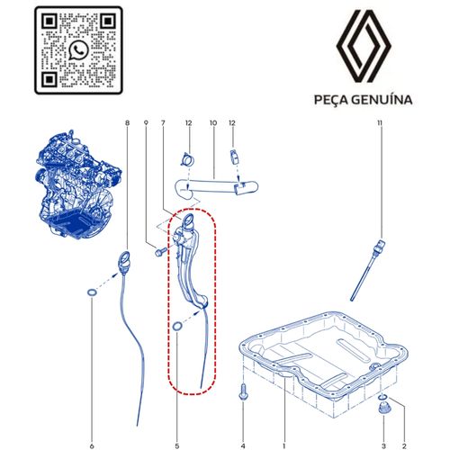 RN 03895R 111503895RVARETA NIVEL DE OLEO MOT 2.3 16V M9T MASTER 13... - 4